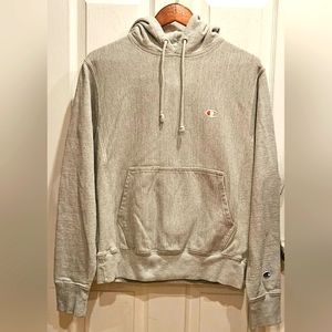 Vintage Y2K Champion Reverse Weave Pullover Gray Hoodie Size Small